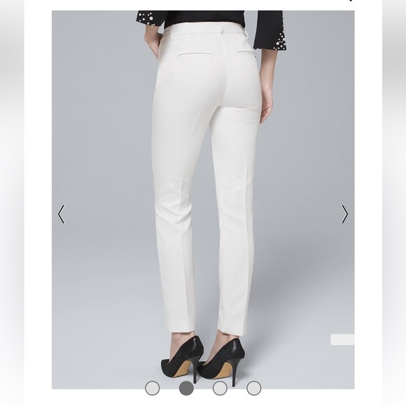 White House Black Market The Slim Ecru colour size 12 textured EUC - Picture 3 of 8